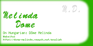 melinda dome business card
