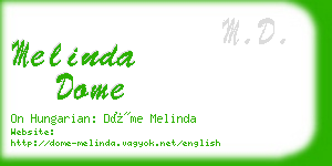 melinda dome business card